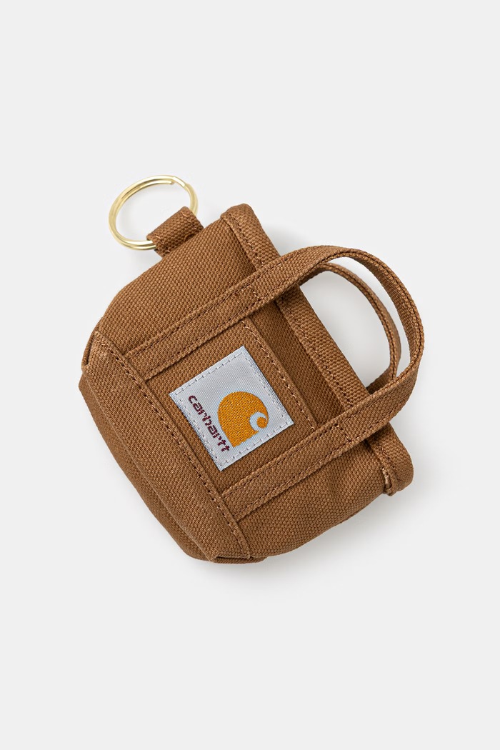 Carhartt WIP Mini Tote Bag Keychain μπρελόκ ανδρικό καφέ I036418.HZXX