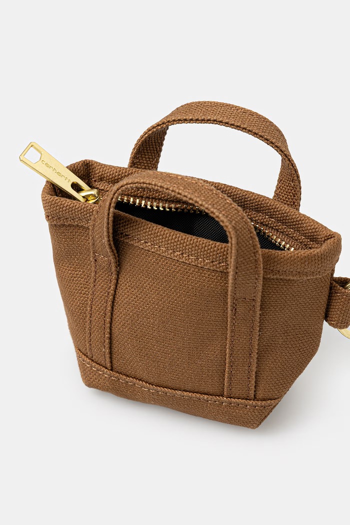 Carhartt WIP Mini Tote Bag Keychain μπρελόκ ανδρικό I036418.HZXX καφέ SS26