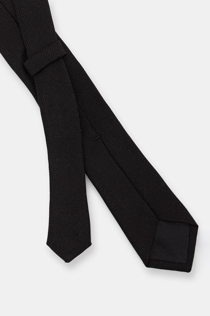 Karl Lagerfeld kravata pánska s hodvábom 552173.805100 čierna SS26