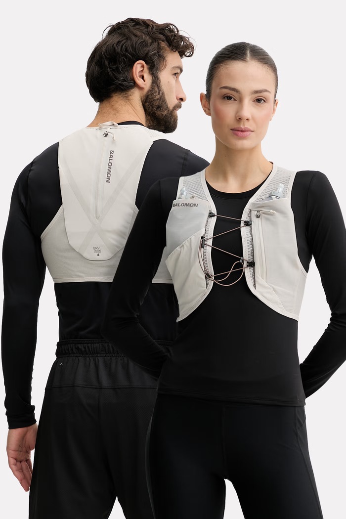 Salomon běžecká vesta GRVL SKIN béžová LC2854900