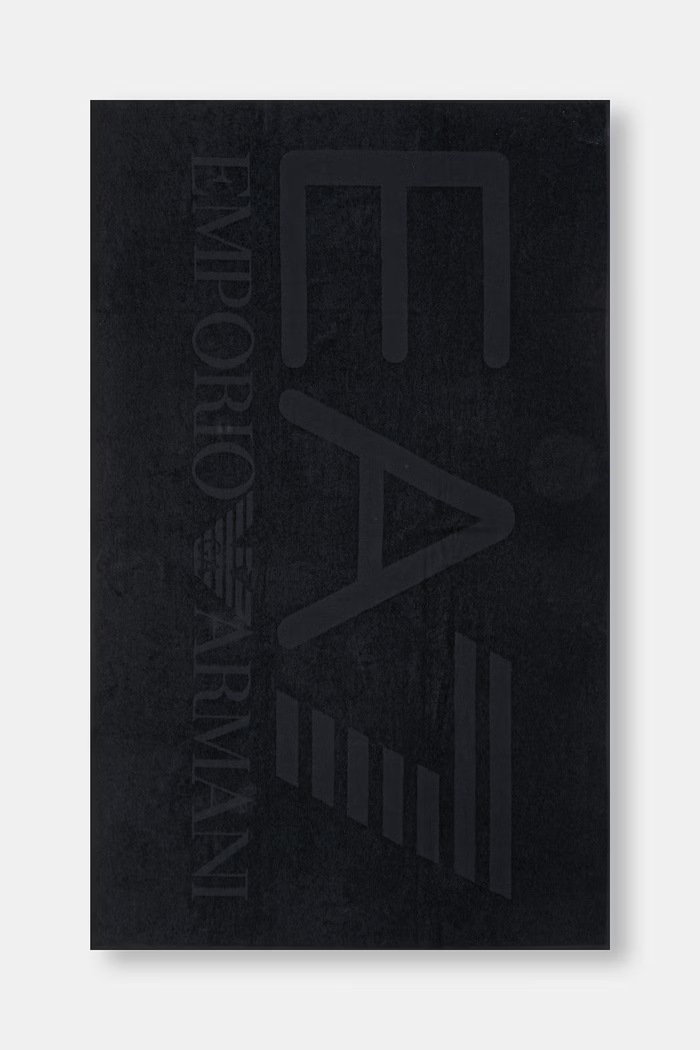 EA7 Emporio Armani ręcznik bawełniany czarny AF21260.7X000678