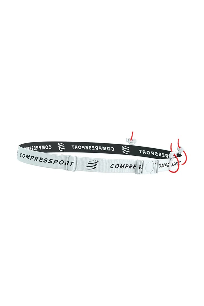 Compressport bežecký pás biela XBPU871
