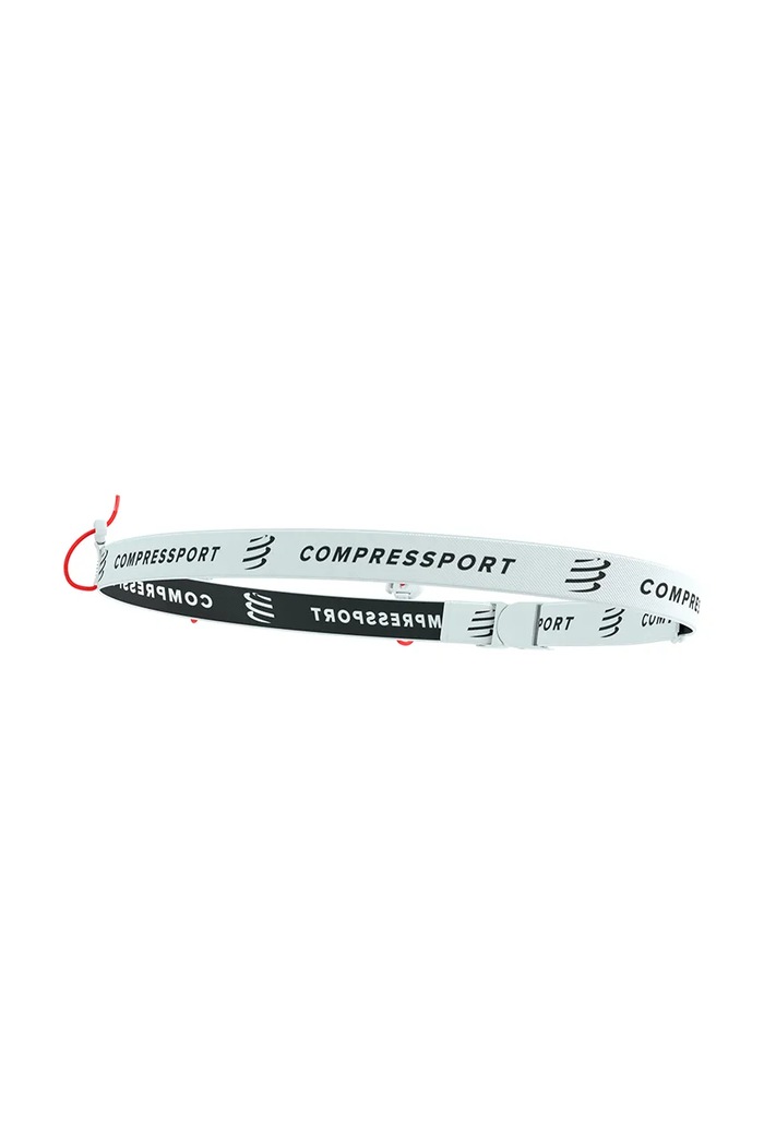 Compressport bežecký pás biela XBPU871