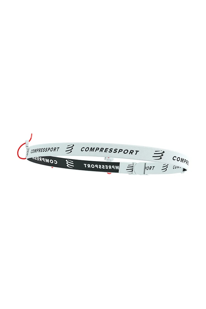Compressport bežecký pás biela XBPU871