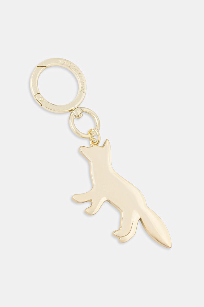 Maison Kitsuné Keychain Profile Fox golden PW06903AM1002