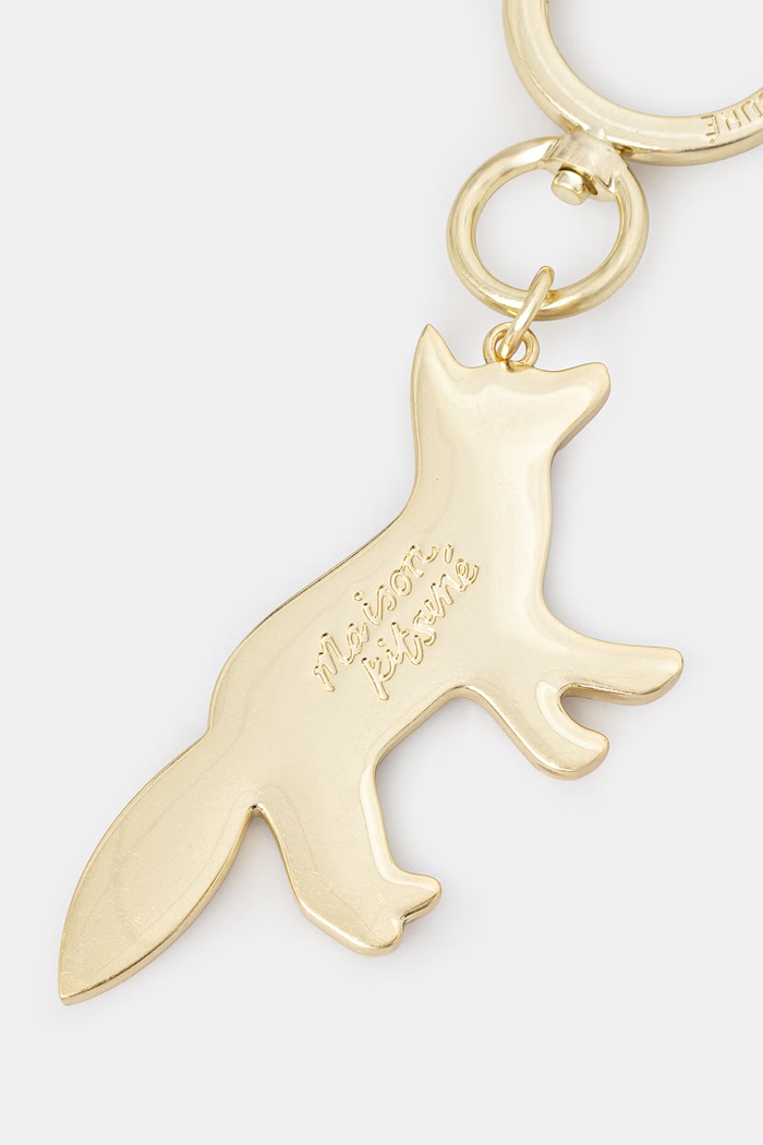 Accessories Maison Kitsuné Keychain Profile Fox PW06903AM1002 golden
