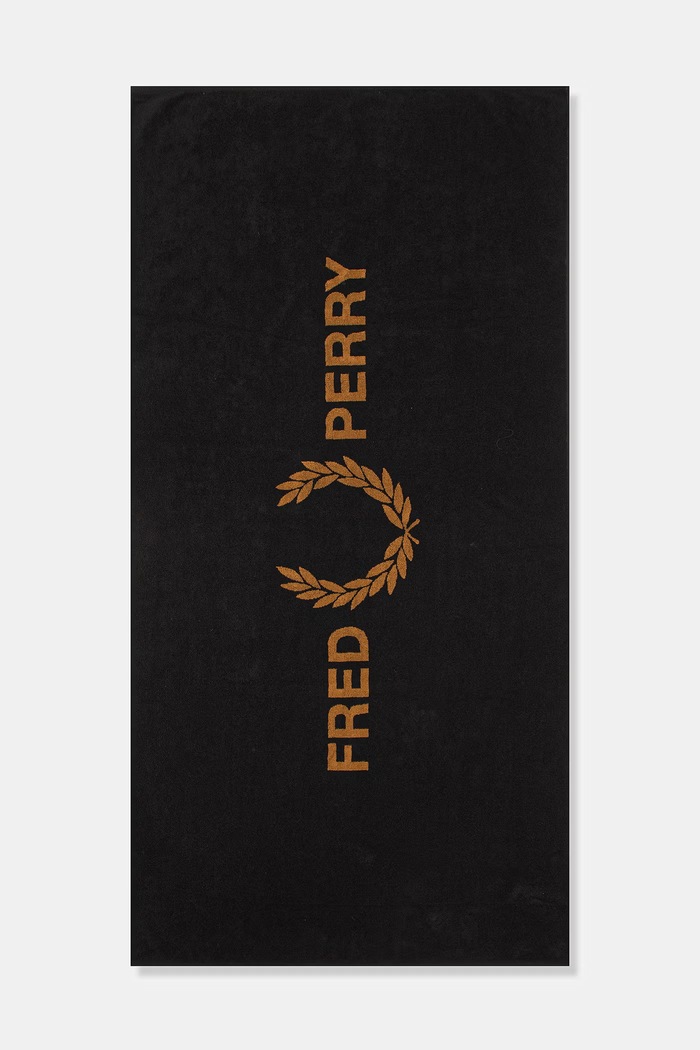 Fred Perry brisača za na plažo bombažna črna MS7705
