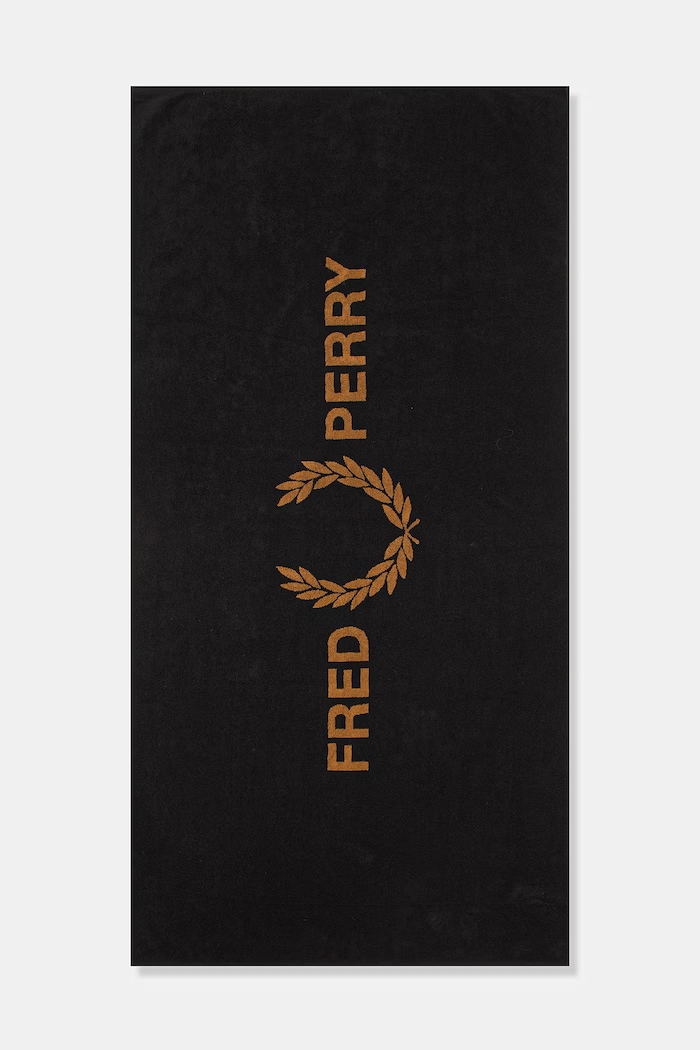 Fred Perry brisača za na plažo bombažna črna MS7705