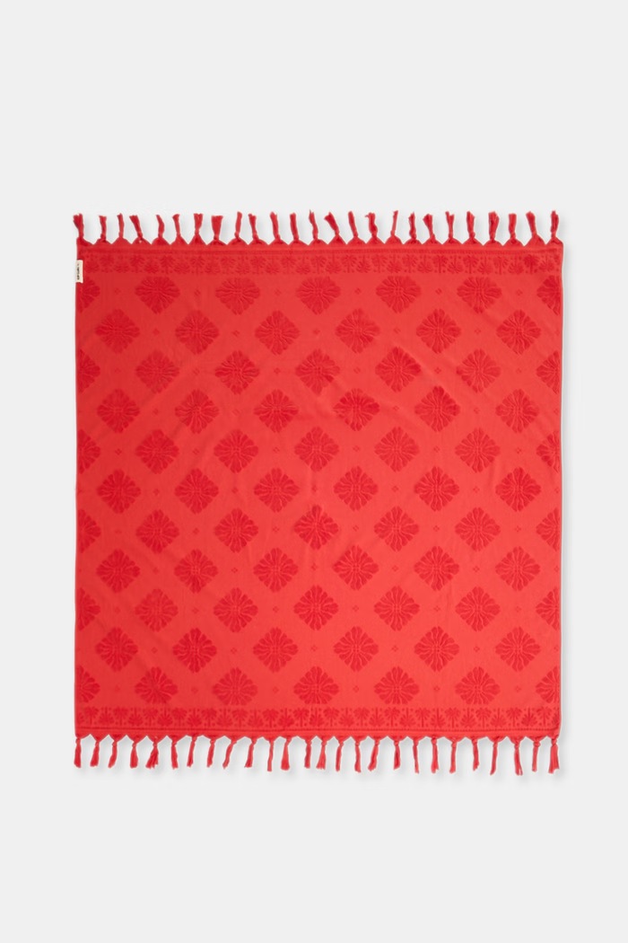 Rip Curl ręcznik bawełniany MIXED JACQUARD czerwony 01HWTO