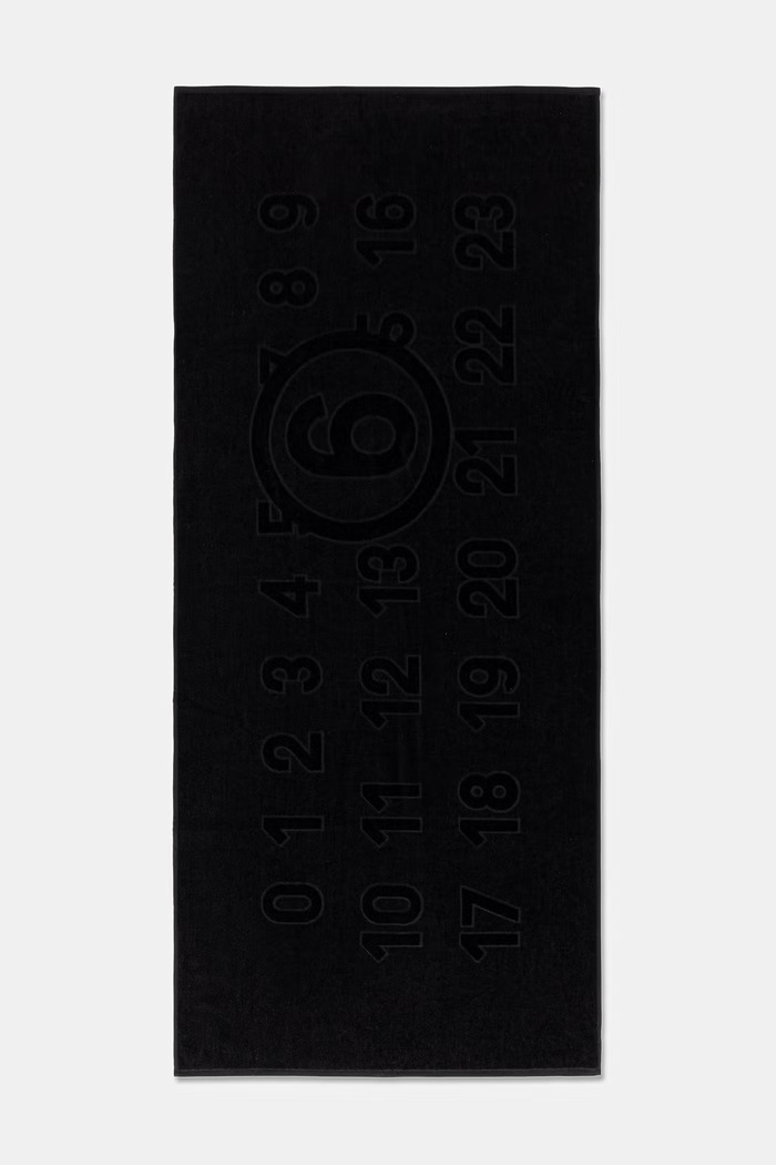 MM6 Maison Margiela beach towel cotton black MYP000150
