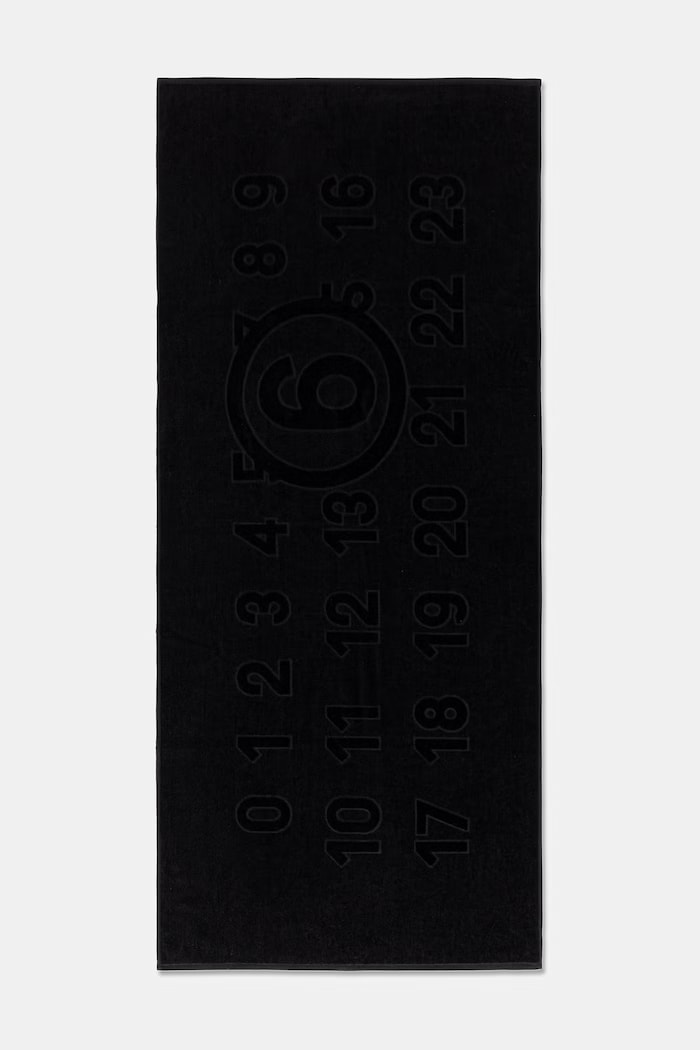 MM6 Maison Margiela beach towel cotton black MYP000150