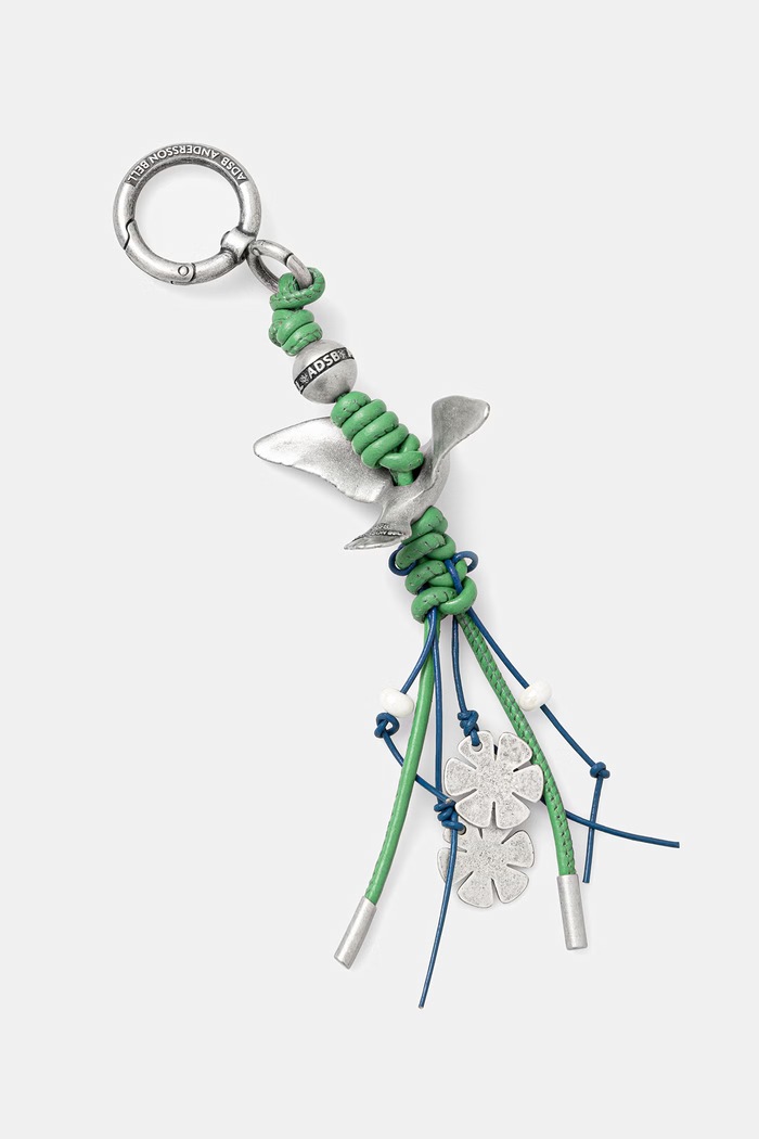 Andersson Bell Lucky Bird ключодържател от кожа aaa538u зелен SS26