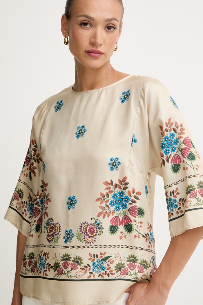Weekend Max Mara blúzka dámska hodvábna SAMBA béžová 2615111062600