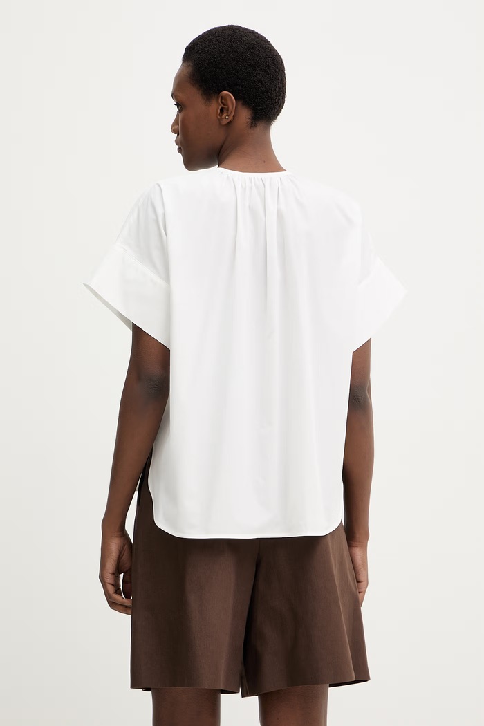 Ruházat Weekend Max Mara pamut ing EDUCATA 2615111172600 fehér