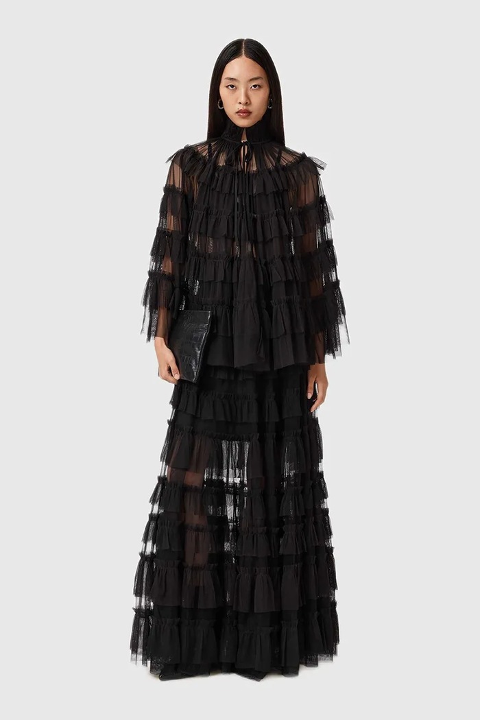 Îmbrăcăminte AllSaints bluză W018PD negru