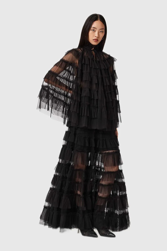 AllSaints bluză W018PD negru