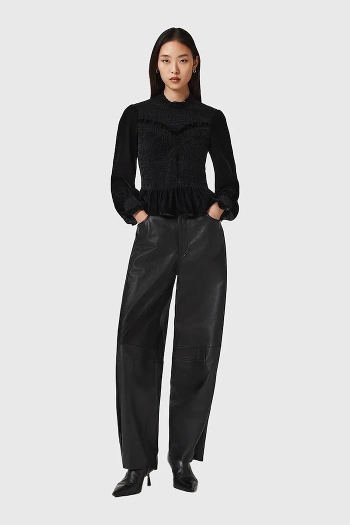 Oblečenie Blúzka AllSaints W062PD čierna
