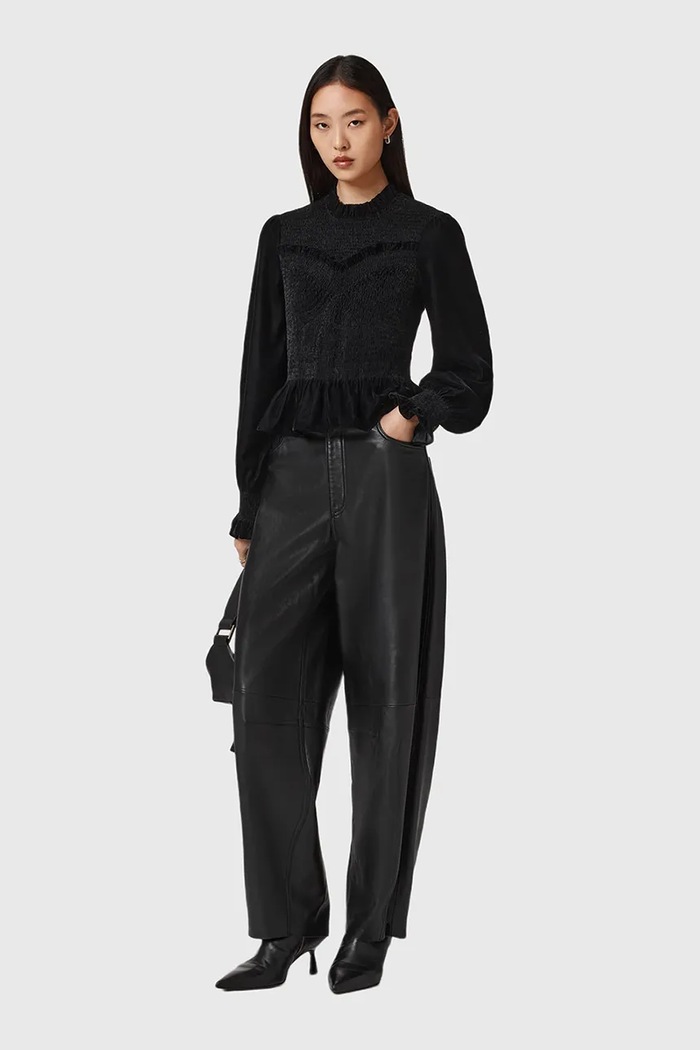 Blúzka AllSaints W062PD čierna