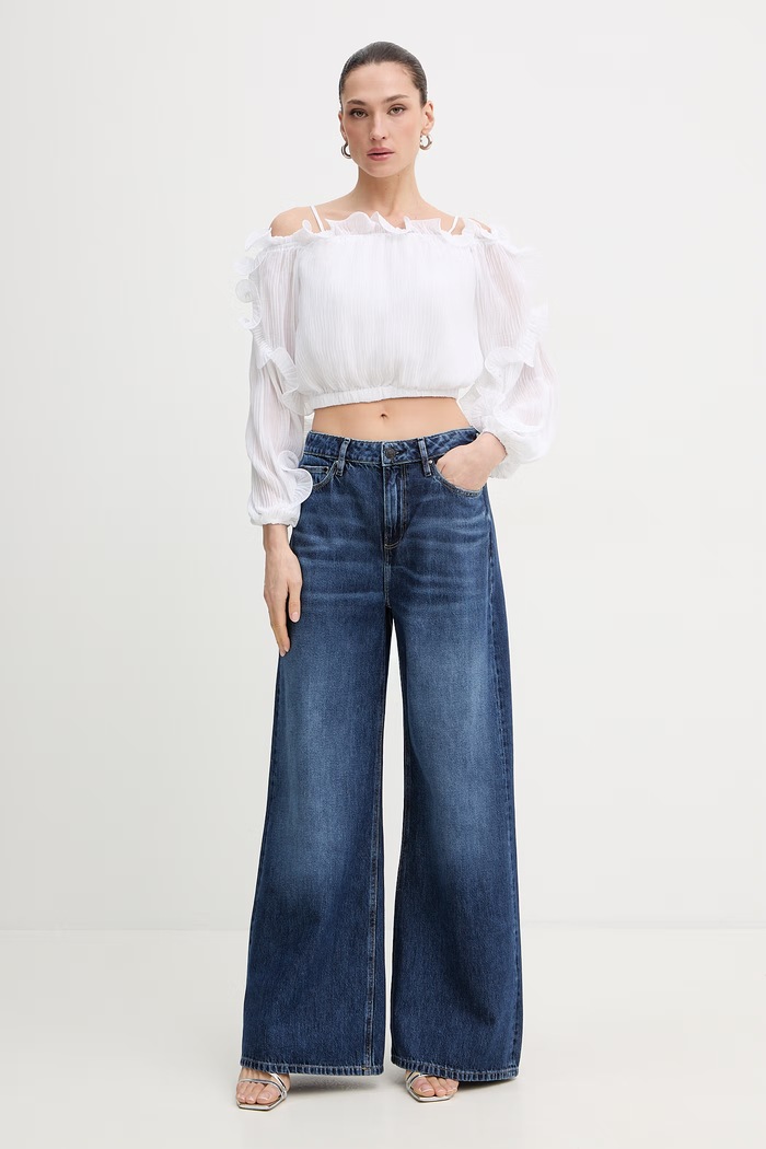 Guess bluză GABRIELLA W6RH29.WI342 alb SS26