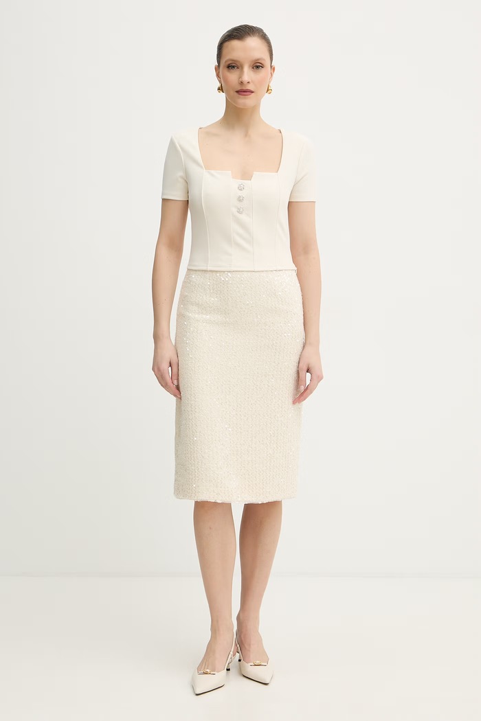 Blúzka Guess EVELINA W6RP08.KCBO2 béžová SS26