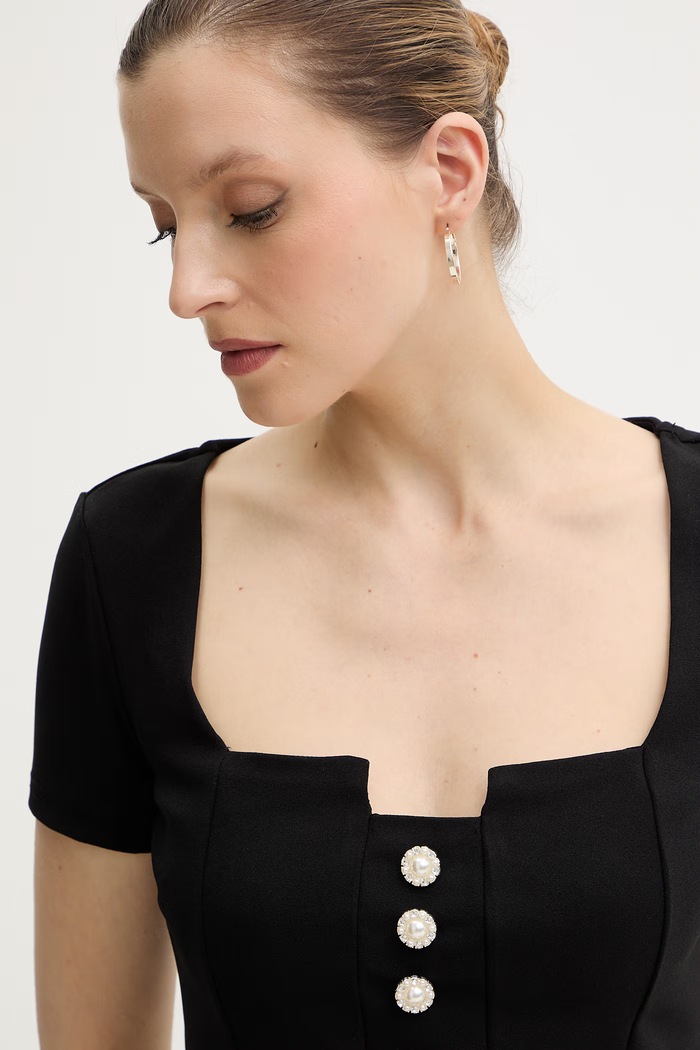 Blúzka Guess EVELINA čierna W6RP08.KCBO2