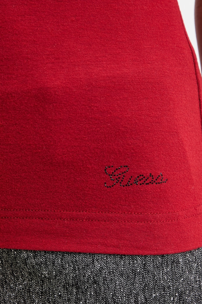 Kratka majica Guess DAMIANA W6RP16.KD012 rdeča
