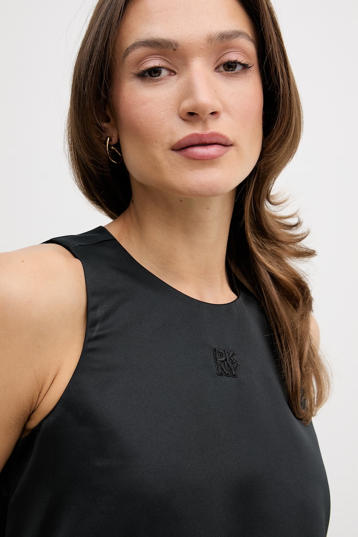 DKNY blúzka s ramienkami dámska čierna DJ6W2193