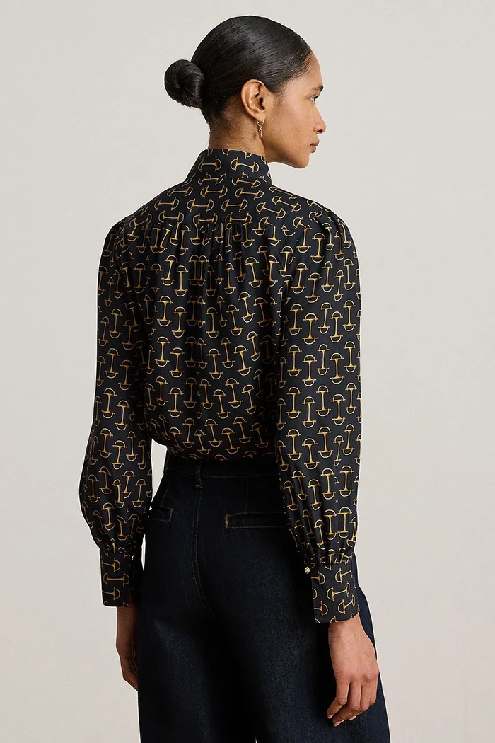 Blúzka Lauren Ralph Lauren 200P03558 tmavomodrá SS26