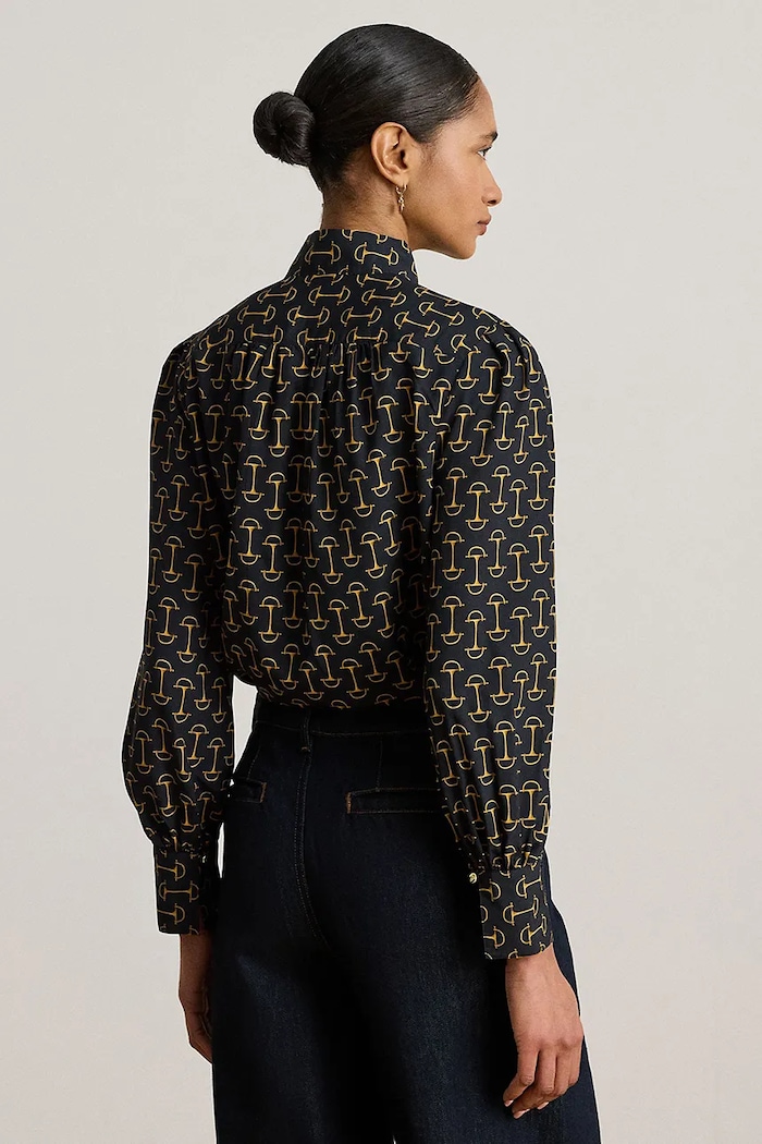 Blúzka Lauren Ralph Lauren 200P03558 tmavomodrá SS26