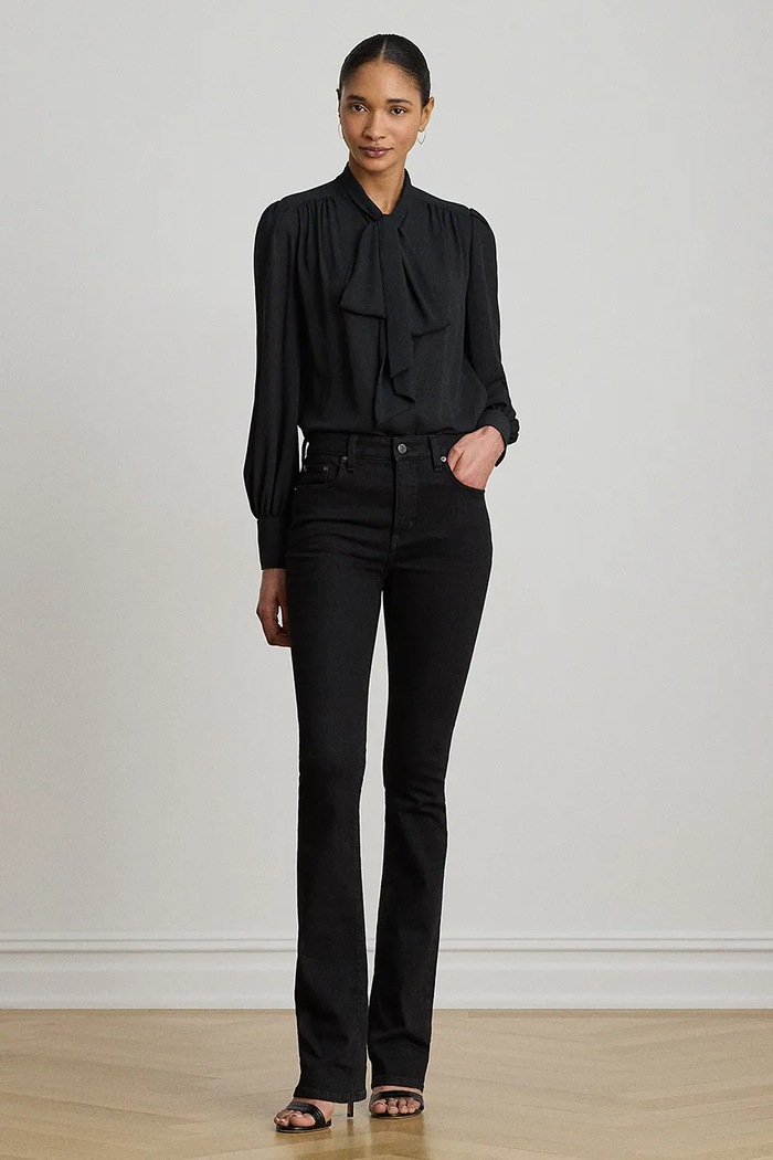 Odzież Lauren Ralph Lauren koszula damska 200P14083 czarny