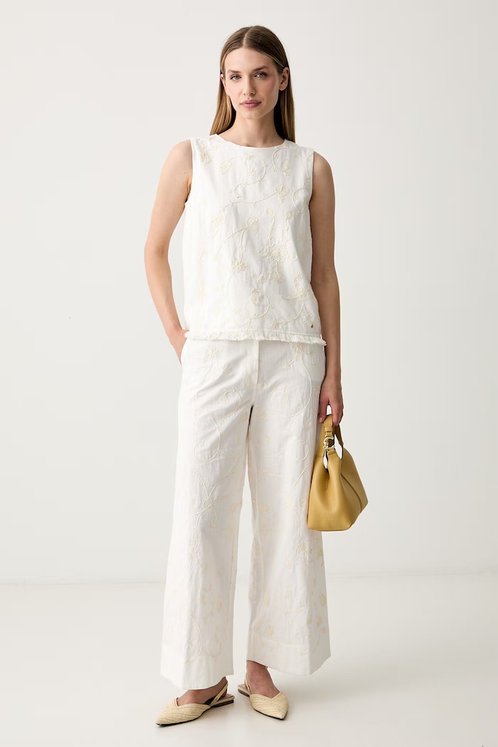 Pedro del Hierro bluzka damska bawełniana 7653716 biały SS26