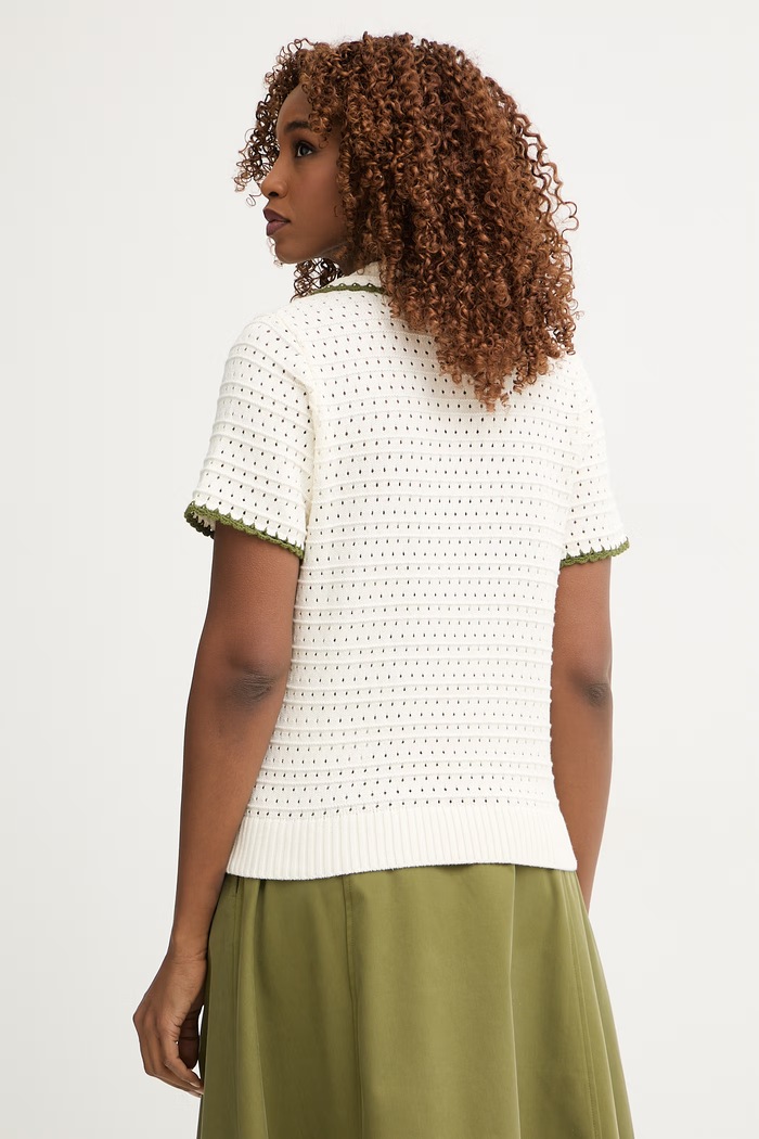 Odjeća Pedro del Hierro pletena polo majica ženska od pamuka 5503018 bež