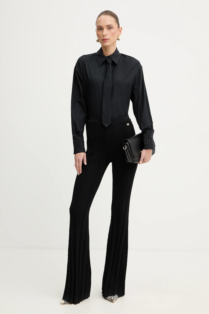 Elisabetta Franchi pamut ing CA15261E2 fekete SS26