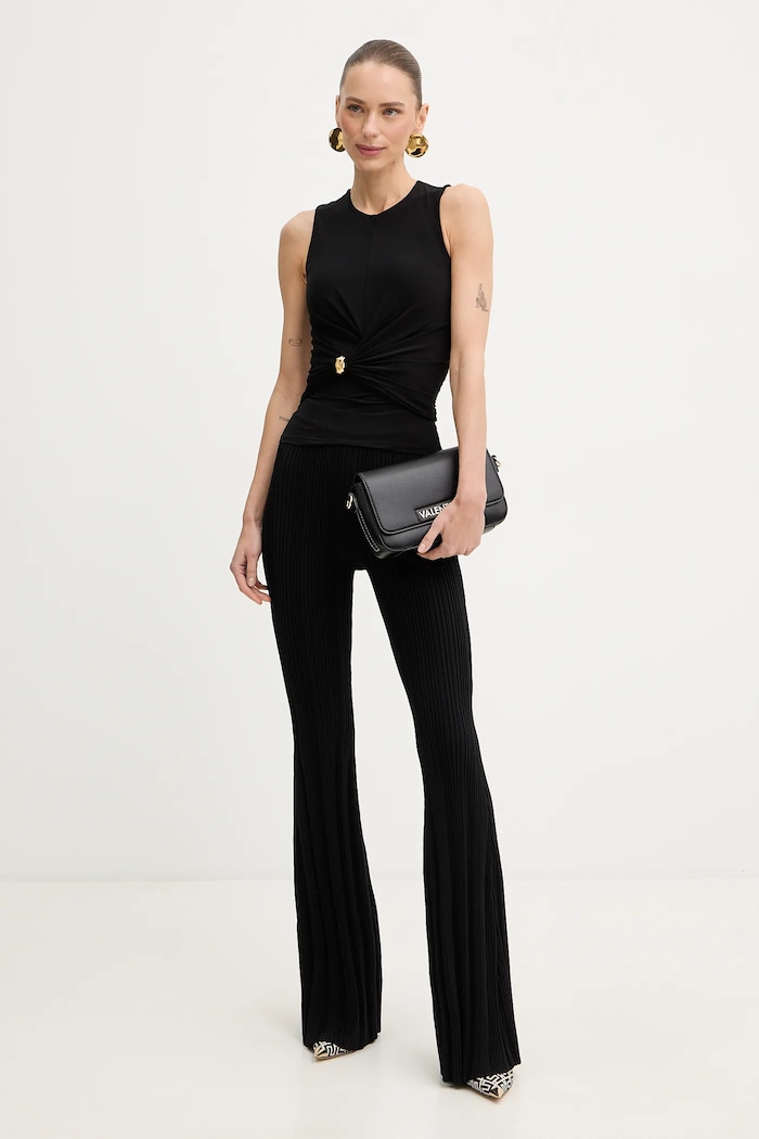 Elisabetta Franchi felső TO03761E2 fekete SS26