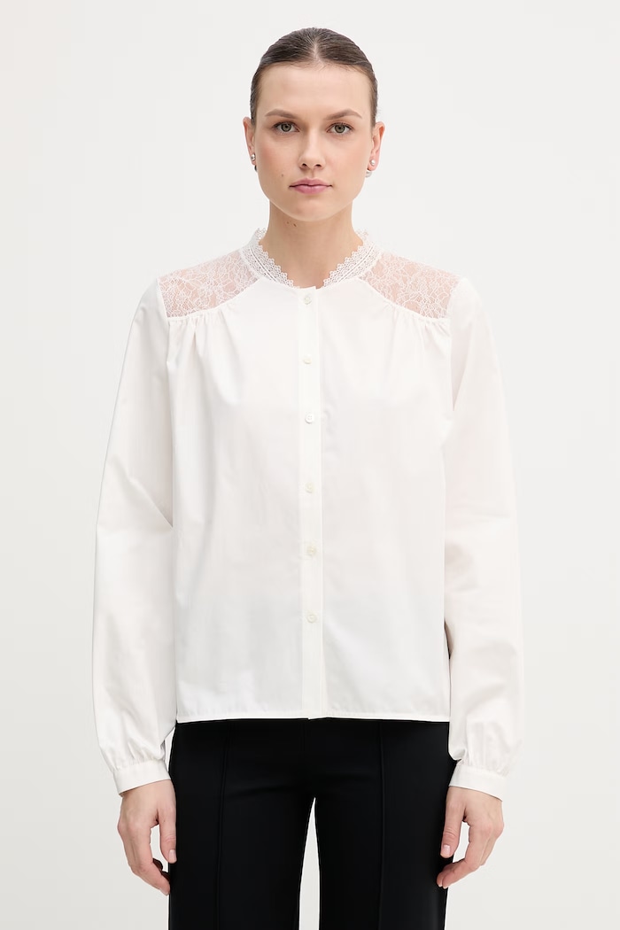 Mos Mosh camicia in cotone Inda semplice beige 177130