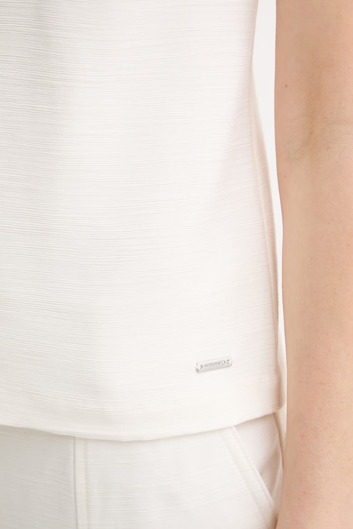 Calvin Klein bluzka na ramiączkach damska z wiskozą LV044F108G beżowy
