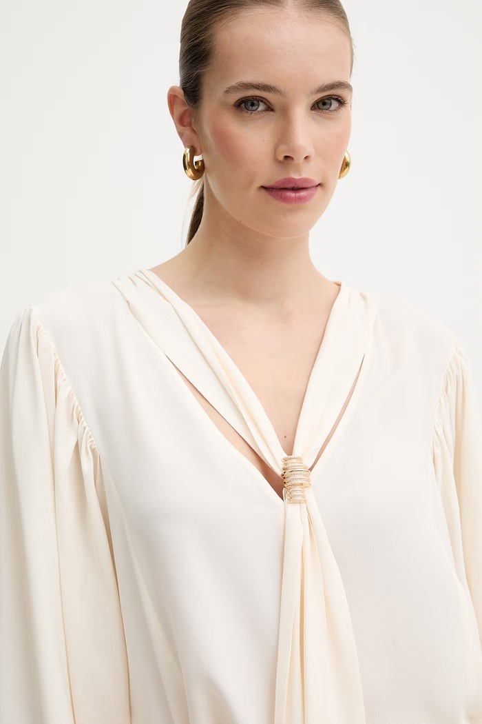 Simona Corsellini gyerek pamut pulóver bézs P26CPBL01301