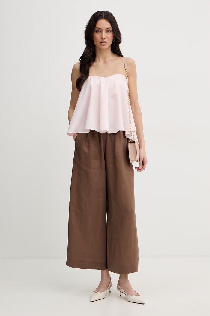 Twinset блузка з відкритими плечима жіноча з додаванням вовни 261TP2390 рожевий SS26