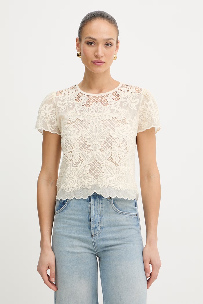 Twinset camicetta da donna beige 261TP2581