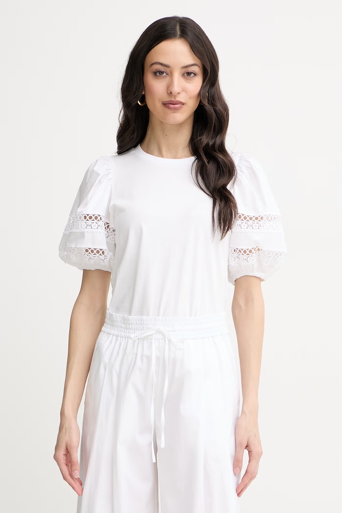 Twinset tricou pentru femei, din bumbac alb 261TT2260