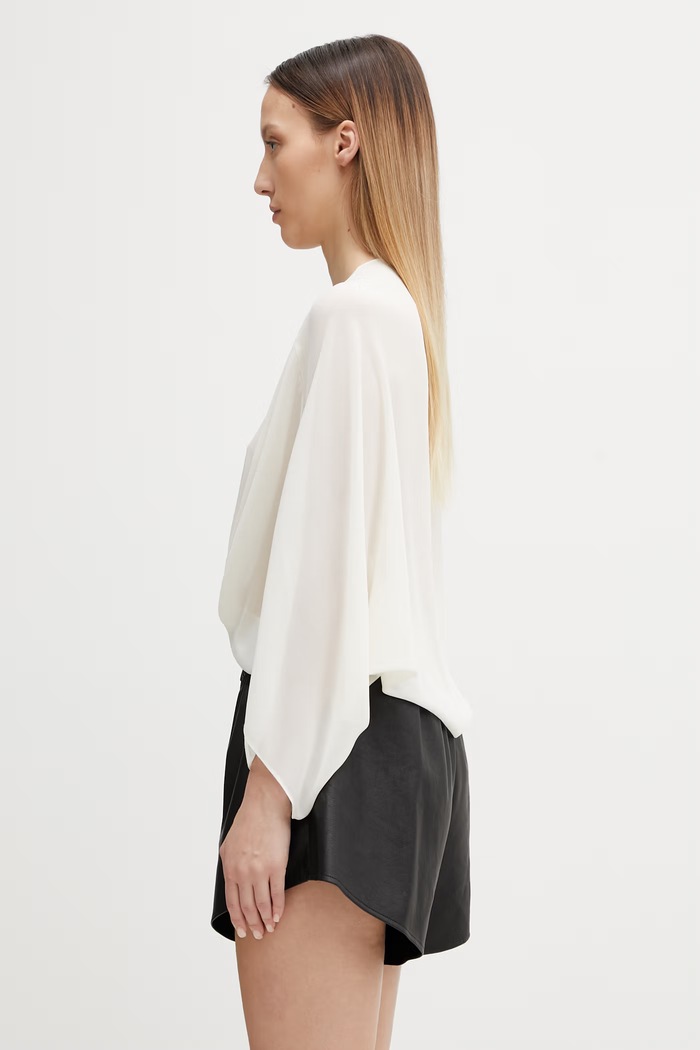 MM6 Maison Margiela Blouse women's plain S52NH0039.M35468.102 beige SS26