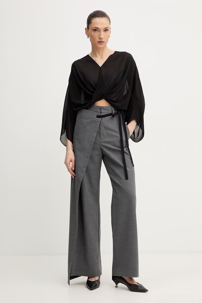 Blúzka MM6 Maison Margiela S52NH0039.M35468.900 čierna SS26