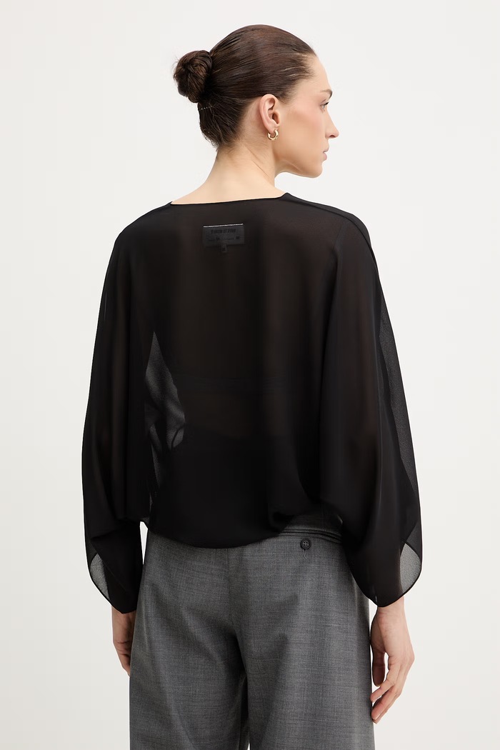 Oblečenie Blúzka MM6 Maison Margiela S52NH0039.M35468.900 čierna