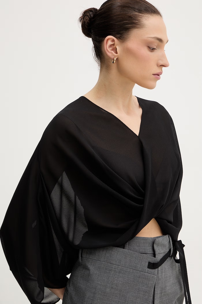 Blúzka MM6 Maison Margiela čierna S52NH0039.M35468.900