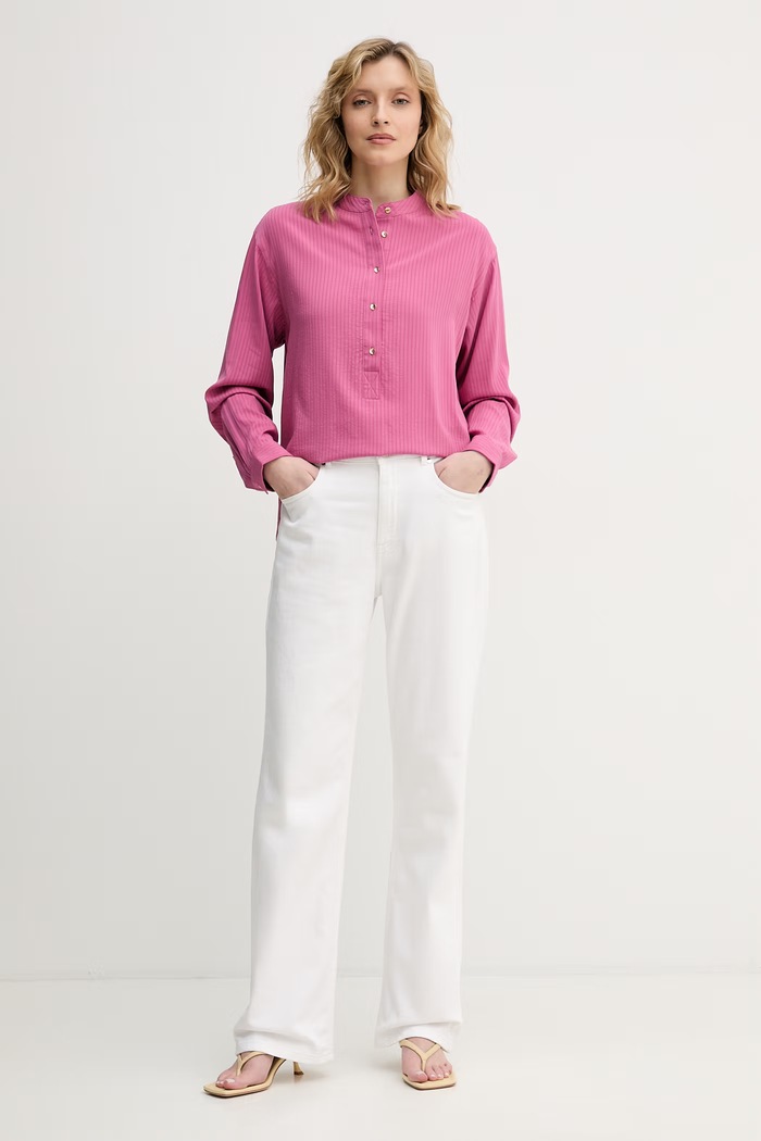 United Colors of Benetton bluză pentru femei, din vâscoză 5X0VDQ0DD roz SS26