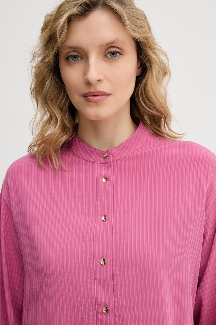 United Colors of Benetton bluză pentru femei, din vâscoză roz 5X0VDQ0DD