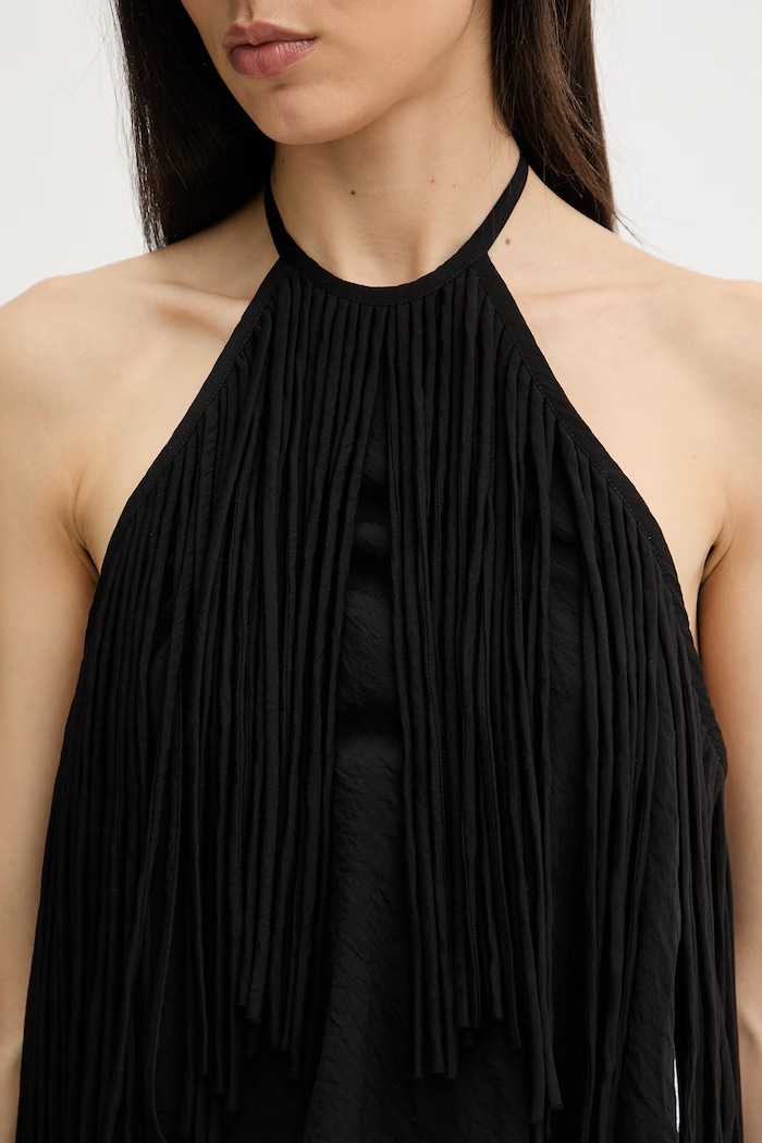 Pinko Blúzka halter dámska z viskózou 106794.A3AY čierna