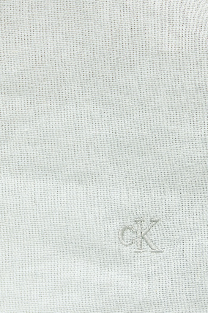 Calvin Klein Jeans bluzka na ramiączkach damska z lnem LV047F119G turkusowy