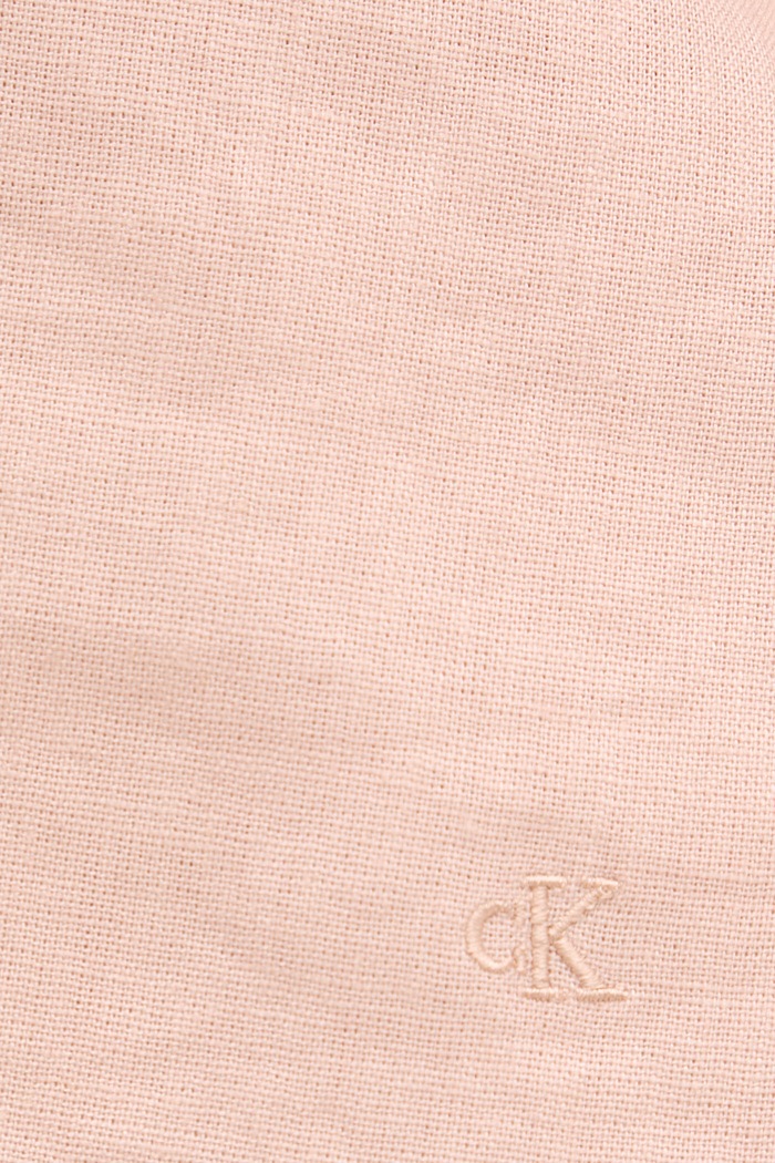 Calvin Klein Jeans bluzka na ramiączkach damska z lnem LV047F119G pomarańczowy