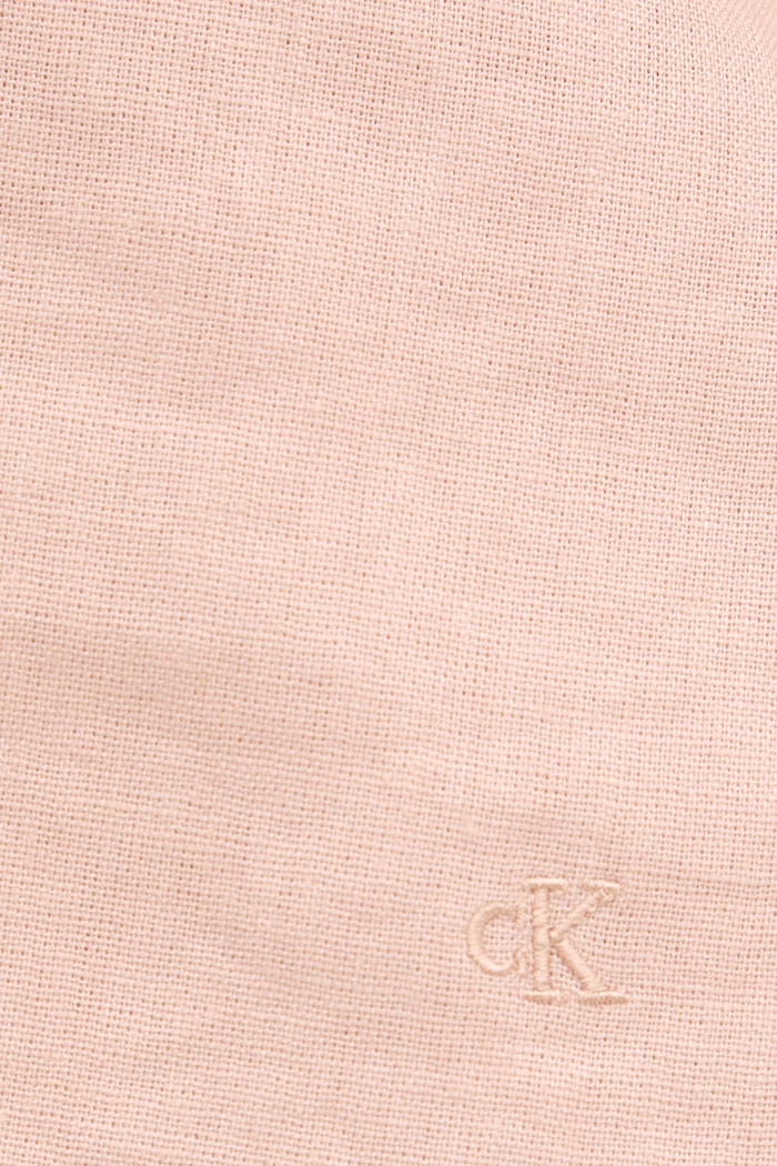 Calvin Klein Jeans bluzka na ramiączkach damska z lnem LV047F119G pomarańczowy